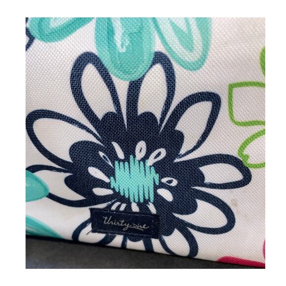 Thirty One Deluxe Utility Tote Loopsy Daisy Organizer Car Trunk Floral Collapse - Picture 8 of 9